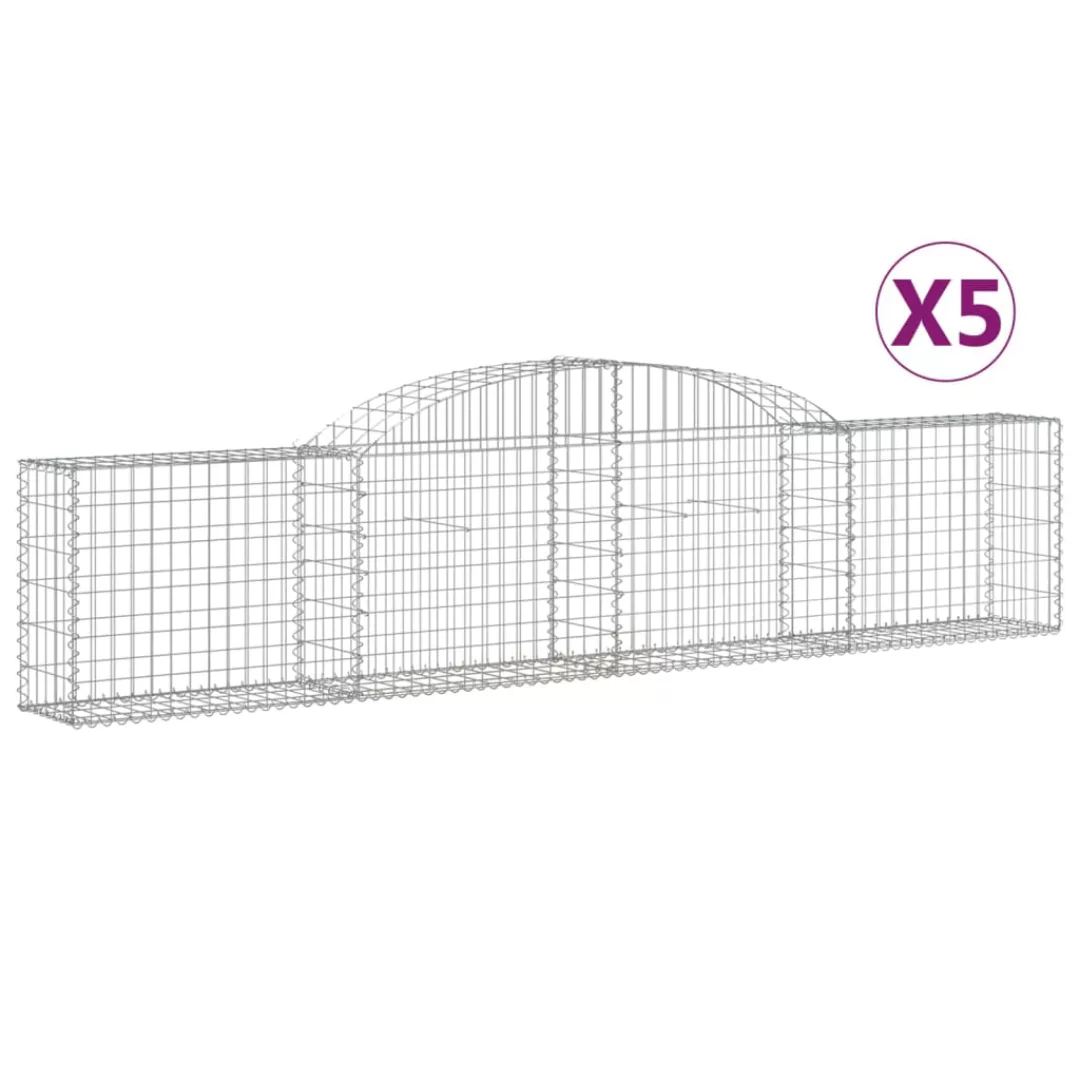 Vidaxl Gabionen Mit Hochbogen 5 Stk. 300x30x60/80 Cm Verzinktes Eisen günstig online kaufen