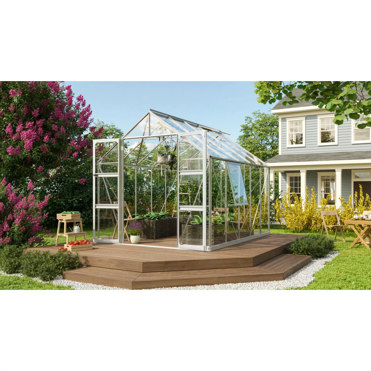 Vitavia Gewächshaus Olymp 8300 ESG Alu B 257 cm x T 325 cm günstig online kaufen