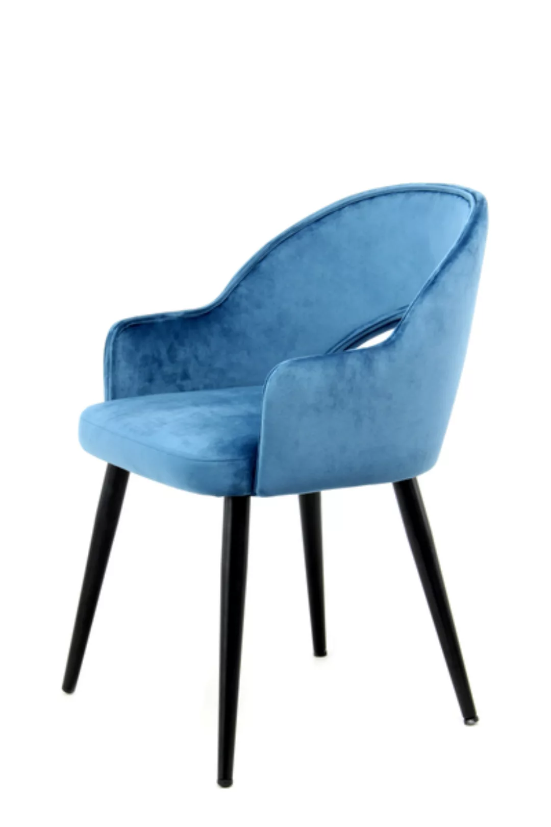 Stuhl Joris 100 2er blau Microfaser B/H/T: ca. 55x77x58 cm günstig online kaufen