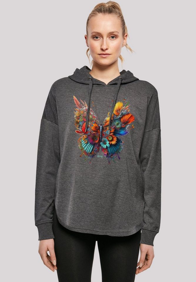 F4NT4STIC Kapuzenpullover "Schmetterling Blumen Oversize Hoodie", Print günstig online kaufen