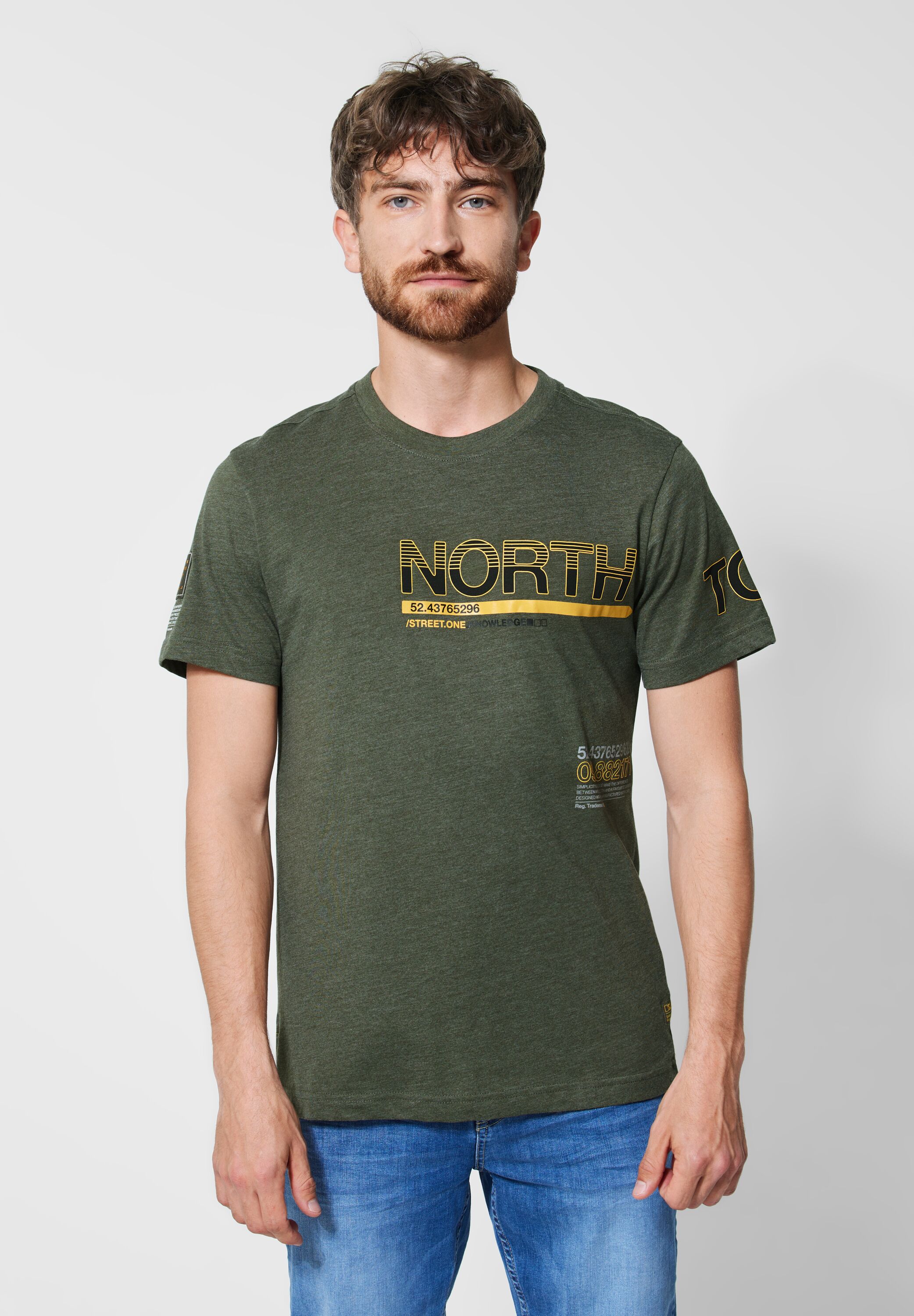 STREET ONE MEN T-Shirt, mit Wording-Print günstig online kaufen