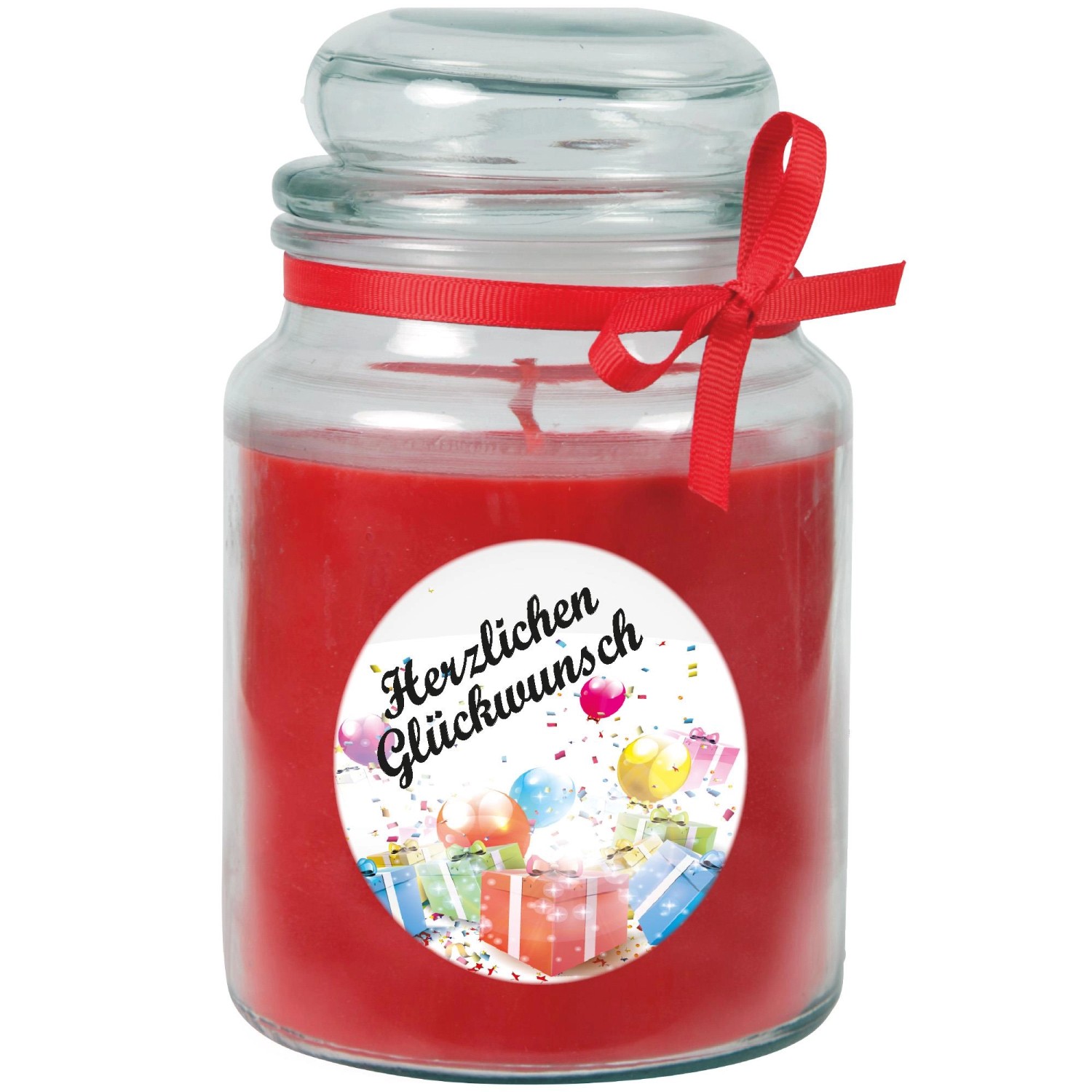 HS Candle Duftkerze & Glas Geburtstag Rose Rot günstig online kaufen