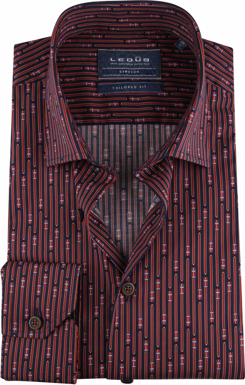 Ledub TF Hemd Dessin Rot - Größe 39 günstig online kaufen