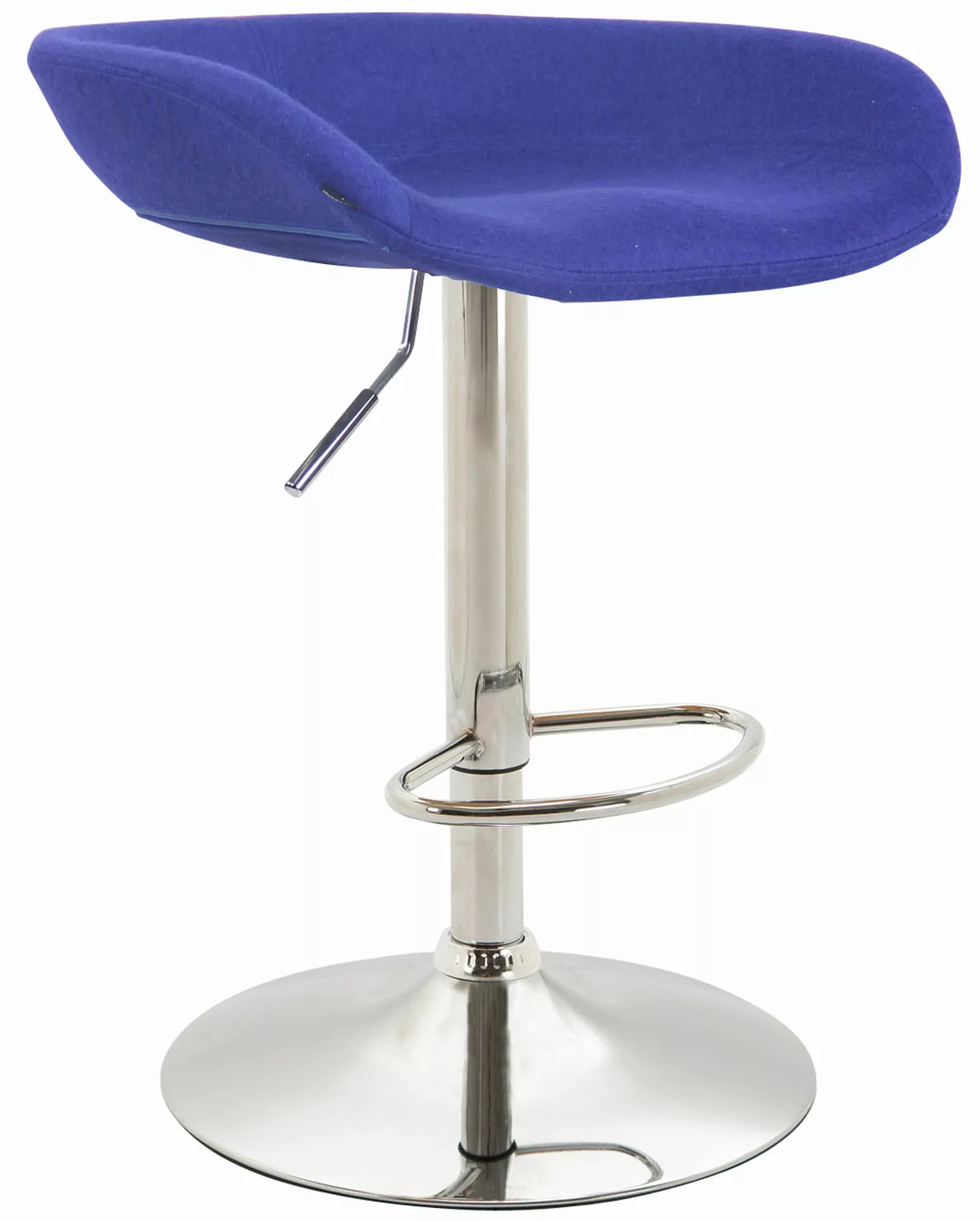 Barhocker Anaheim Filz Chrom Blau günstig online kaufen