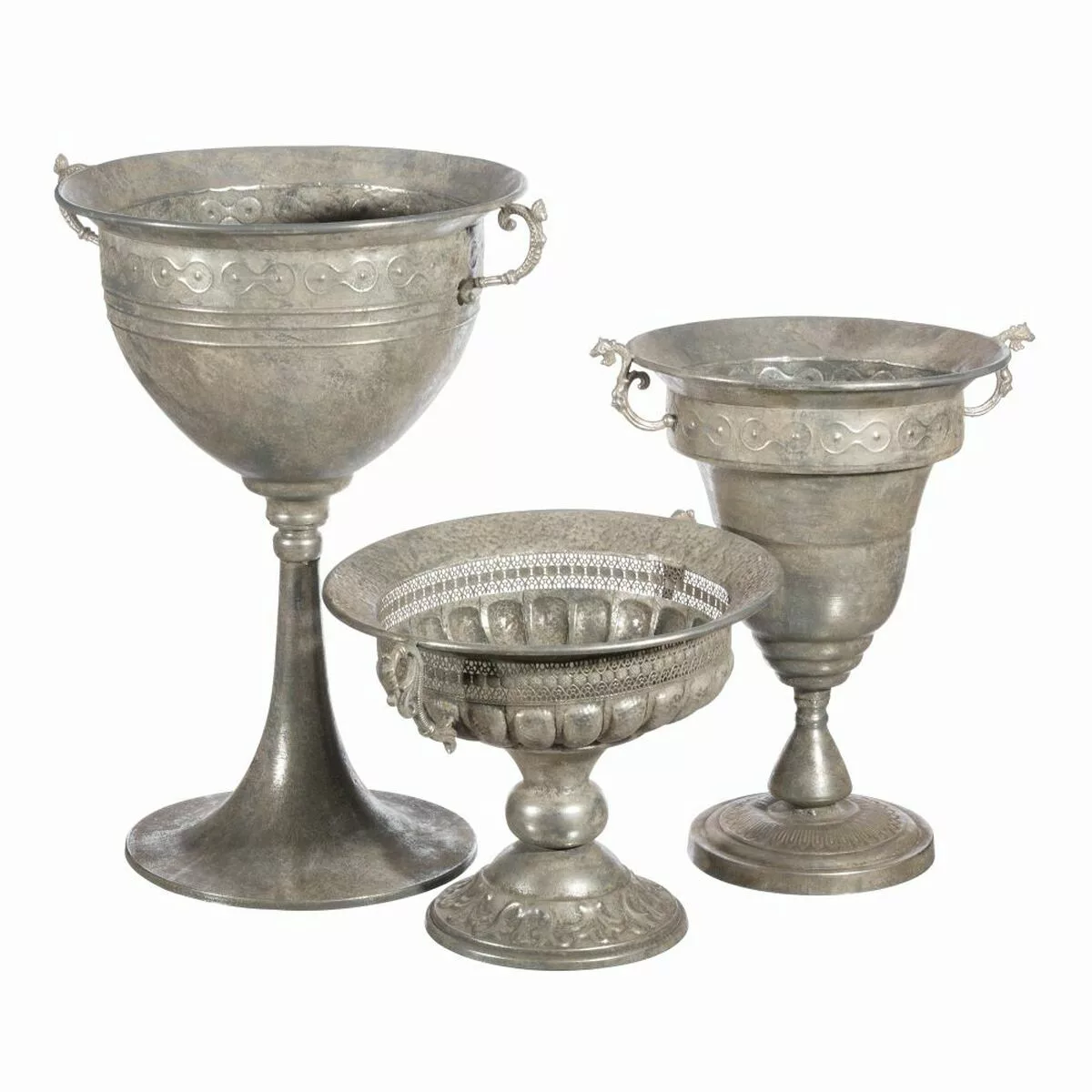 Vase 61 X 51,5 X 77 Cm Metall Silber günstig online kaufen