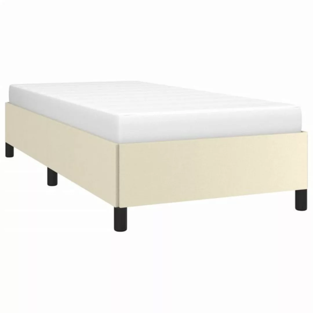 vidaXL Bett Bettgestell Creme 80x200 cm Kunstleder günstig online kaufen