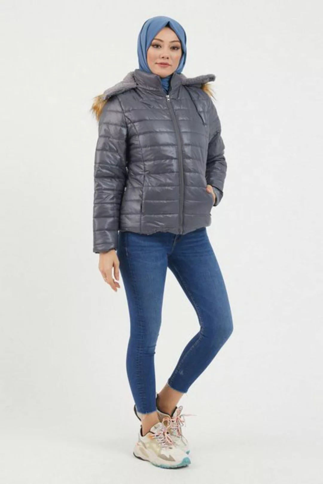 MODAMİHRAM Winterjacke Kapuzen Kurze Steppjacke günstig online kaufen