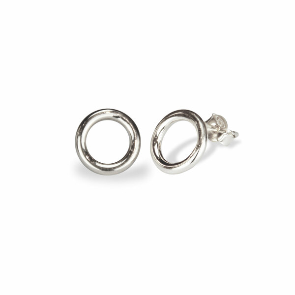 Ohrstecker 'Ring' 925 Silber / Vergoldet günstig online kaufen