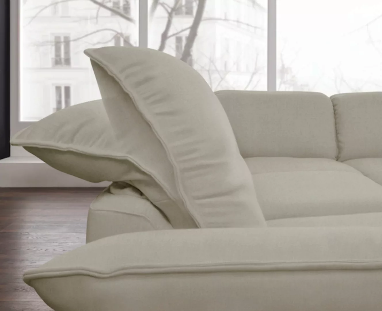 W.SCHILLIG Ecksofa "sherry, Designsofa mit tollem Sitzkomfort, L-Form", Kop günstig online kaufen