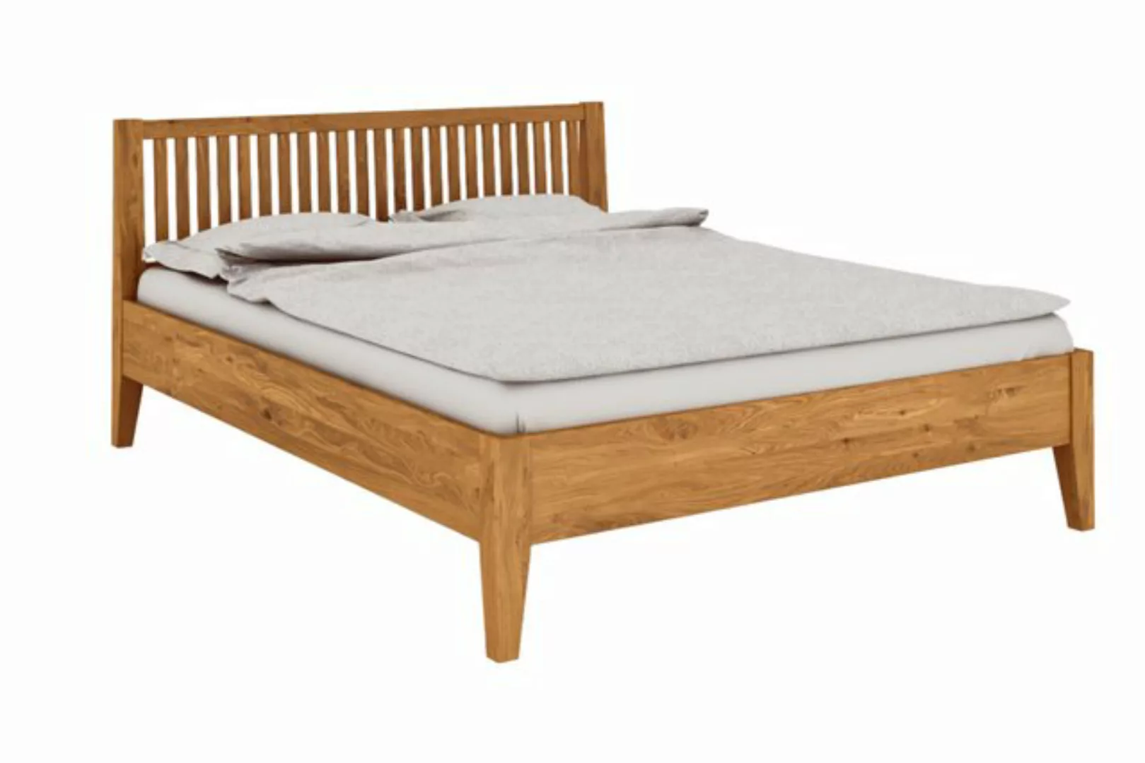 byoak Bett ODYS 180 x 210 aus Massivholz, mit Holzkopfteil, Naturgeölt günstig online kaufen