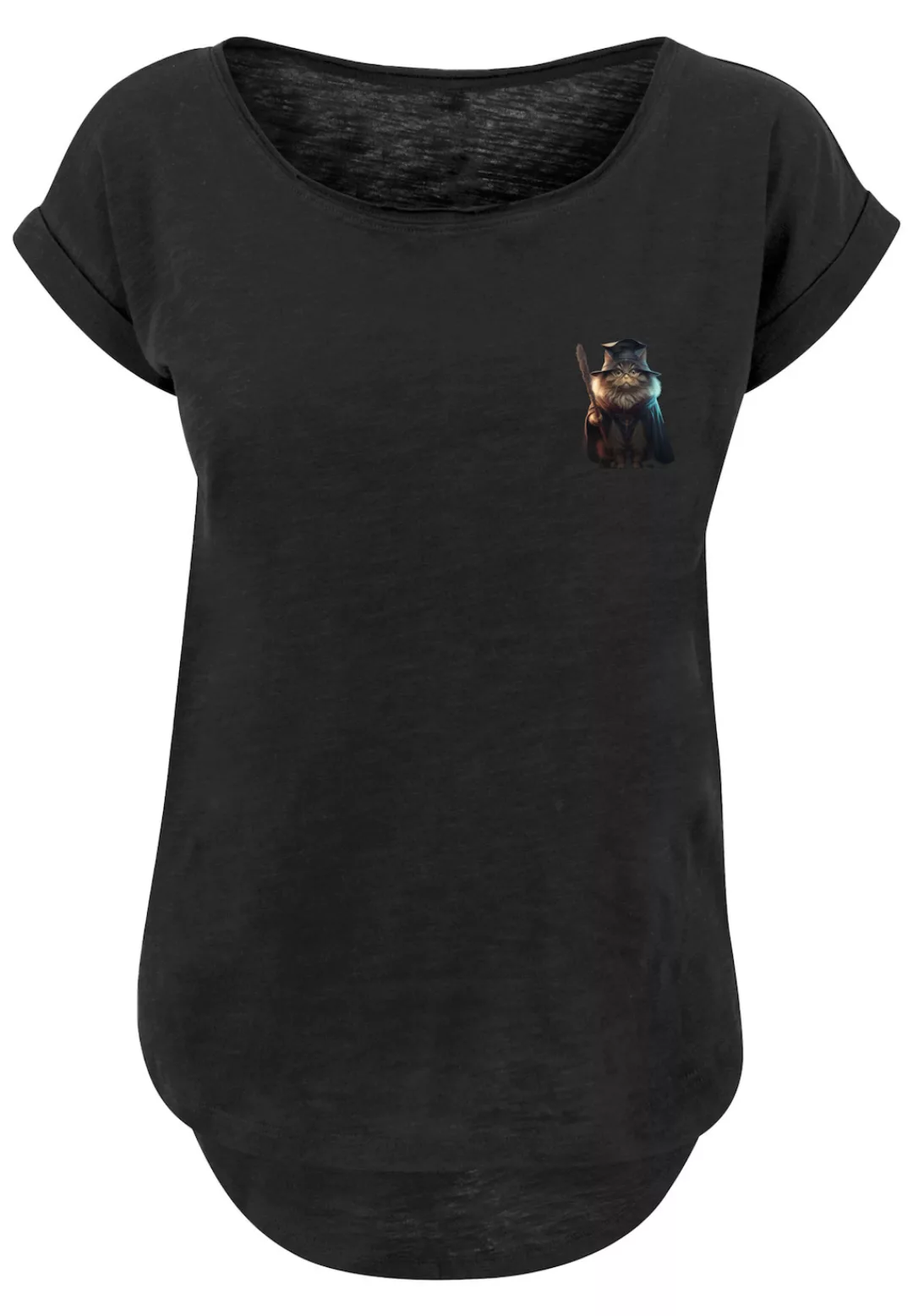 F4NT4STIC T-Shirt "Wizard Cat LONG TEE", Print günstig online kaufen