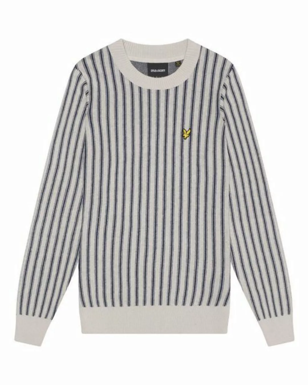 Lyle & Scott Strickpullover Mit Rundem Ausschnitt Mit Vertikalen Streifen günstig online kaufen