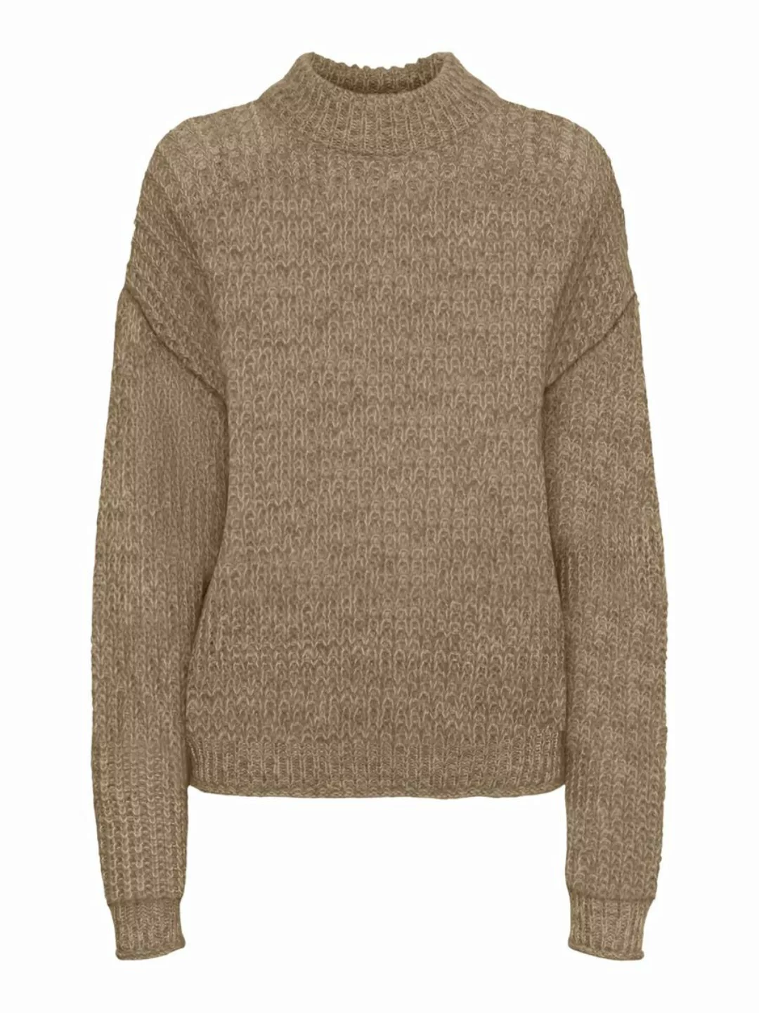 NOISY MAY Warmer Stehkragen Pullover Damen Braun günstig online kaufen