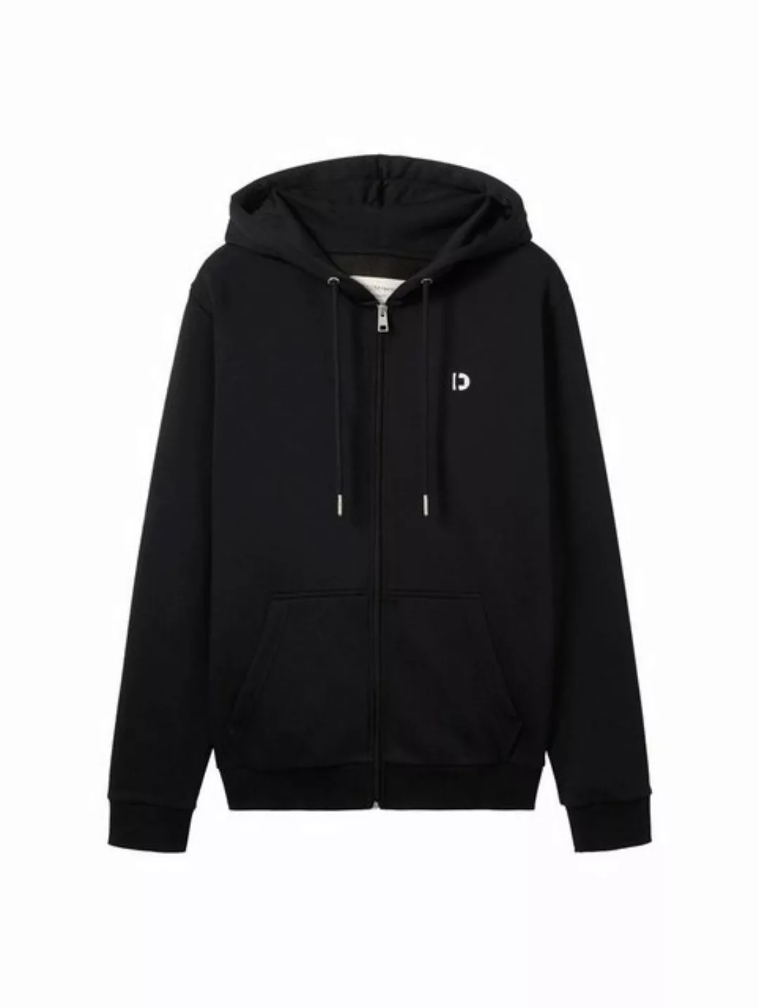 TOM TAILOR Denim Sweatshirt zipper hoodie jacket, Black günstig online kaufen