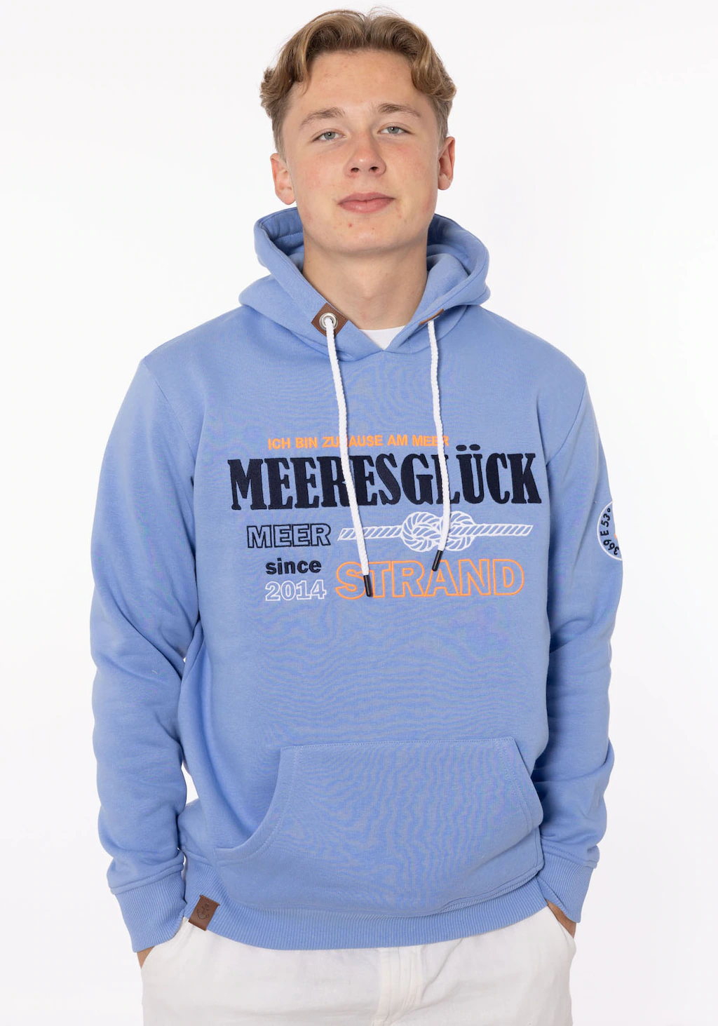 Zwillingsherz Hoodie ""Meeresglück"", mit gesticktem Detail am Ärmel und Ka günstig online kaufen