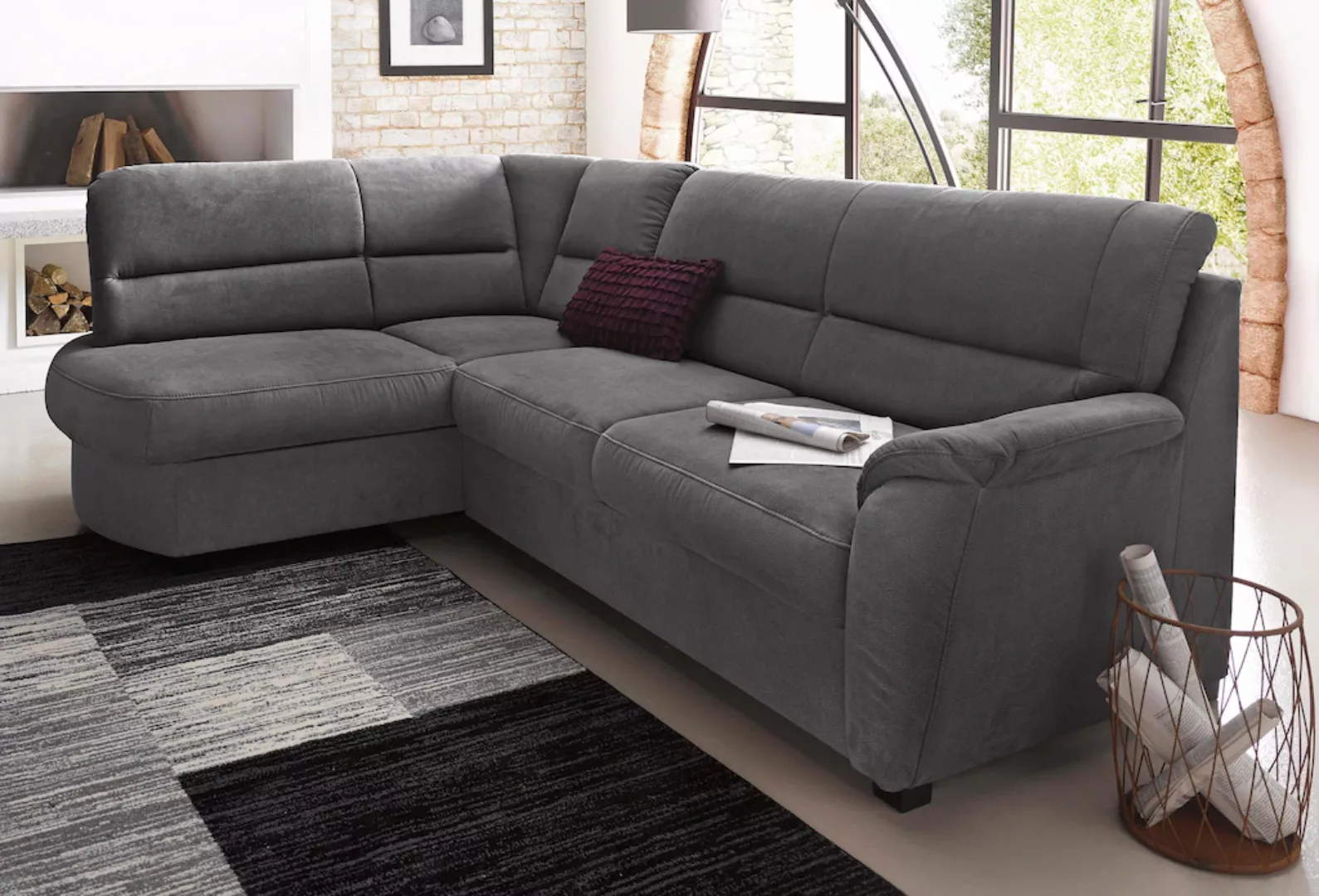 sit&more Ecksofa "Pandora L-Form", wahlweise mit Bettfunktion und Bettkaste günstig online kaufen