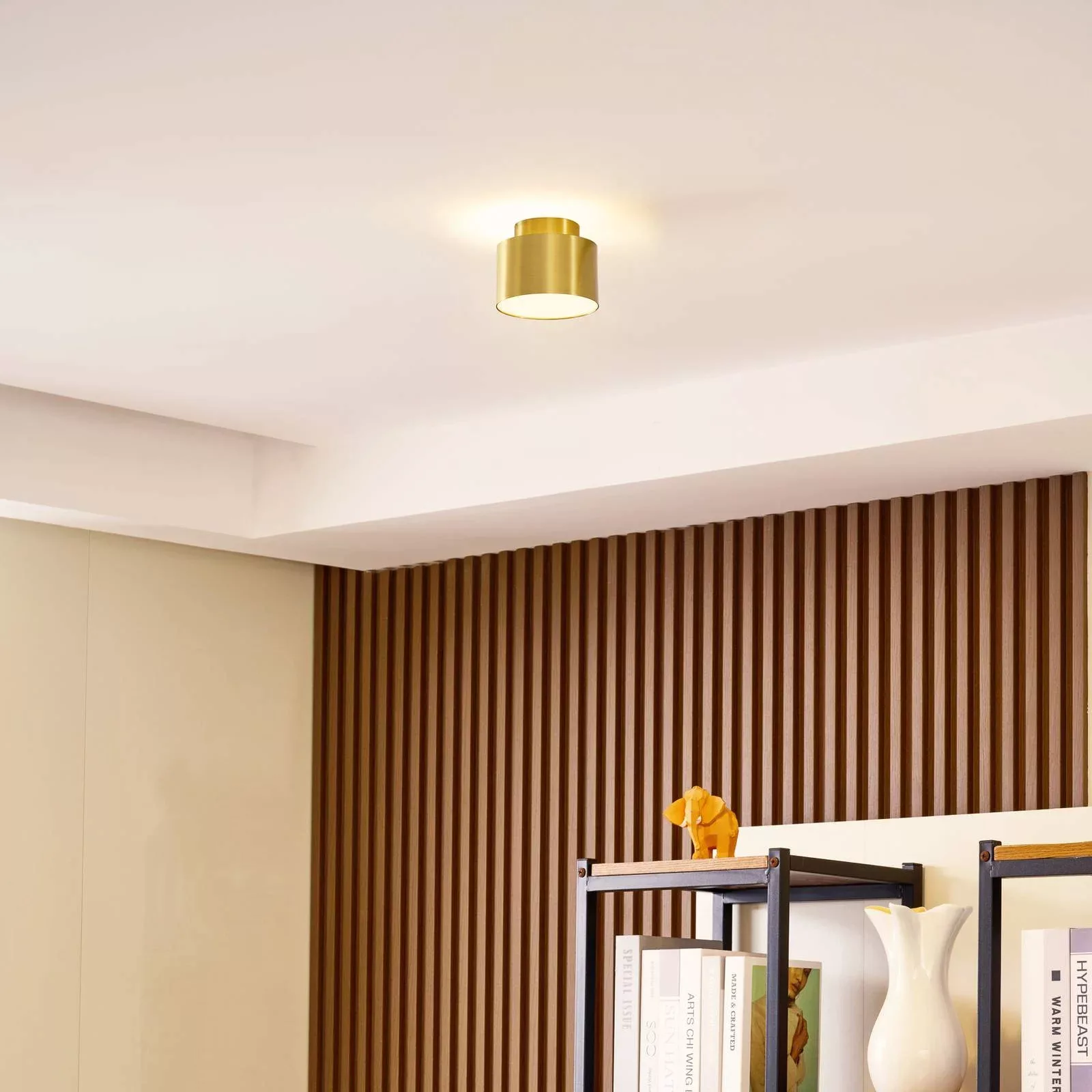 Lindby LED-Strahler Nivoria, 11 x 8,8 cm, goldfarben, Alu günstig online kaufen