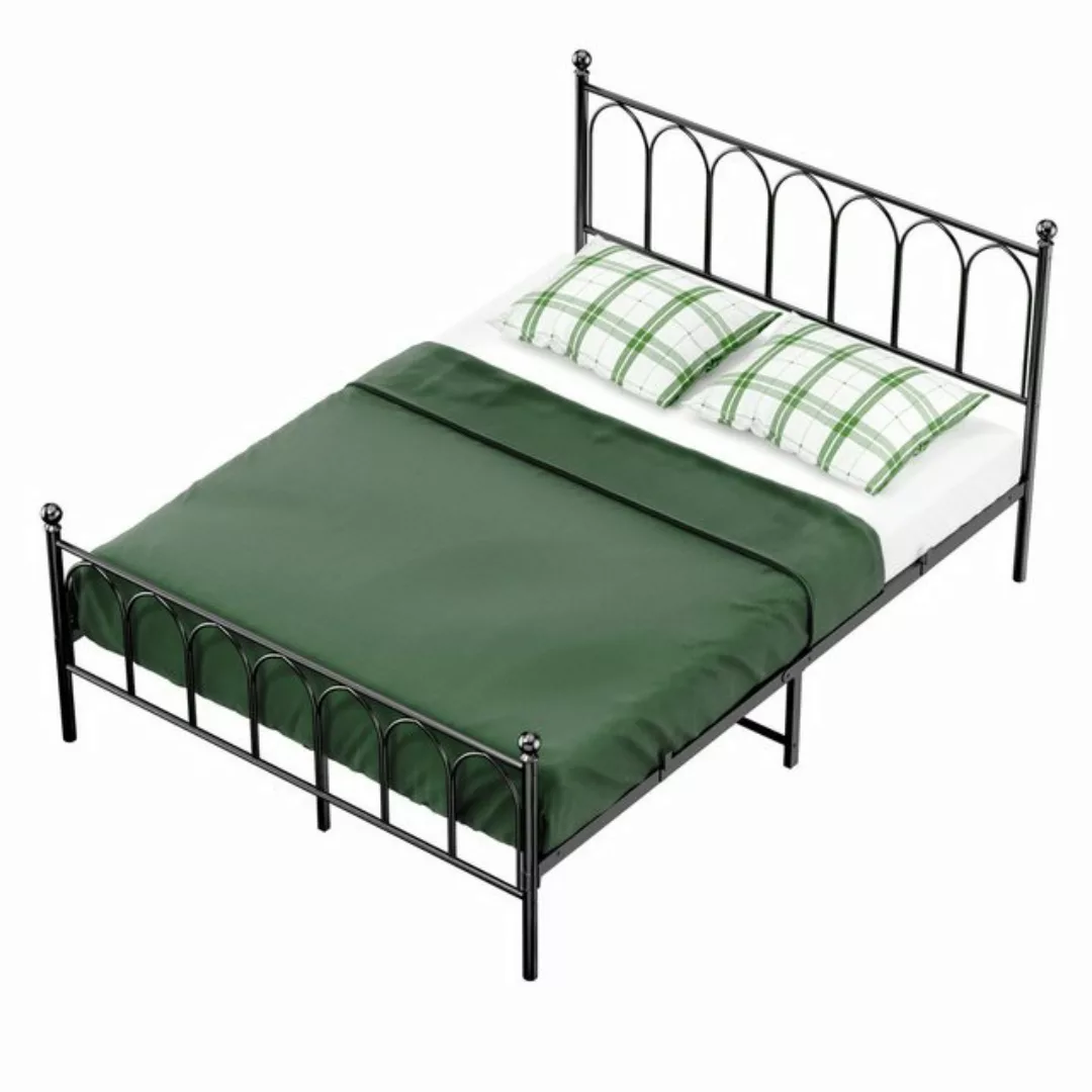 HAUSS SPLOE Metallbett 140 x 200cm mit Lattenrost für Schlafzimmer ohne Mar günstig online kaufen