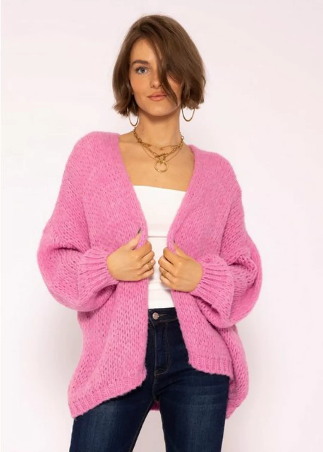 SASSYCLASSY Cardigan Lässiger Strick Cardigan, Made in Italy günstig online kaufen