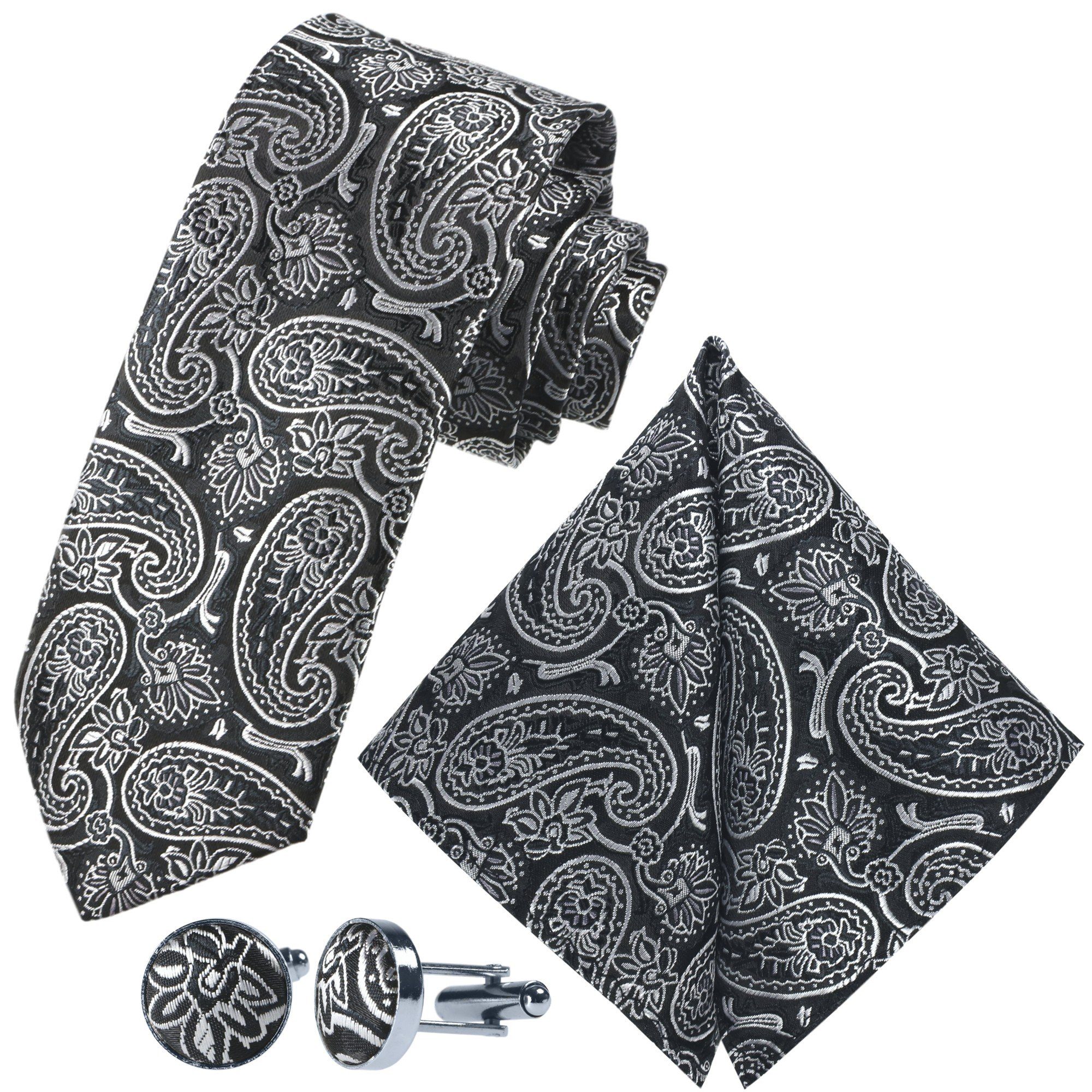 GASSANI Krawatte Hochzeitskrawatte Paisley Festlich, Herren-Krawatte günstig online kaufen