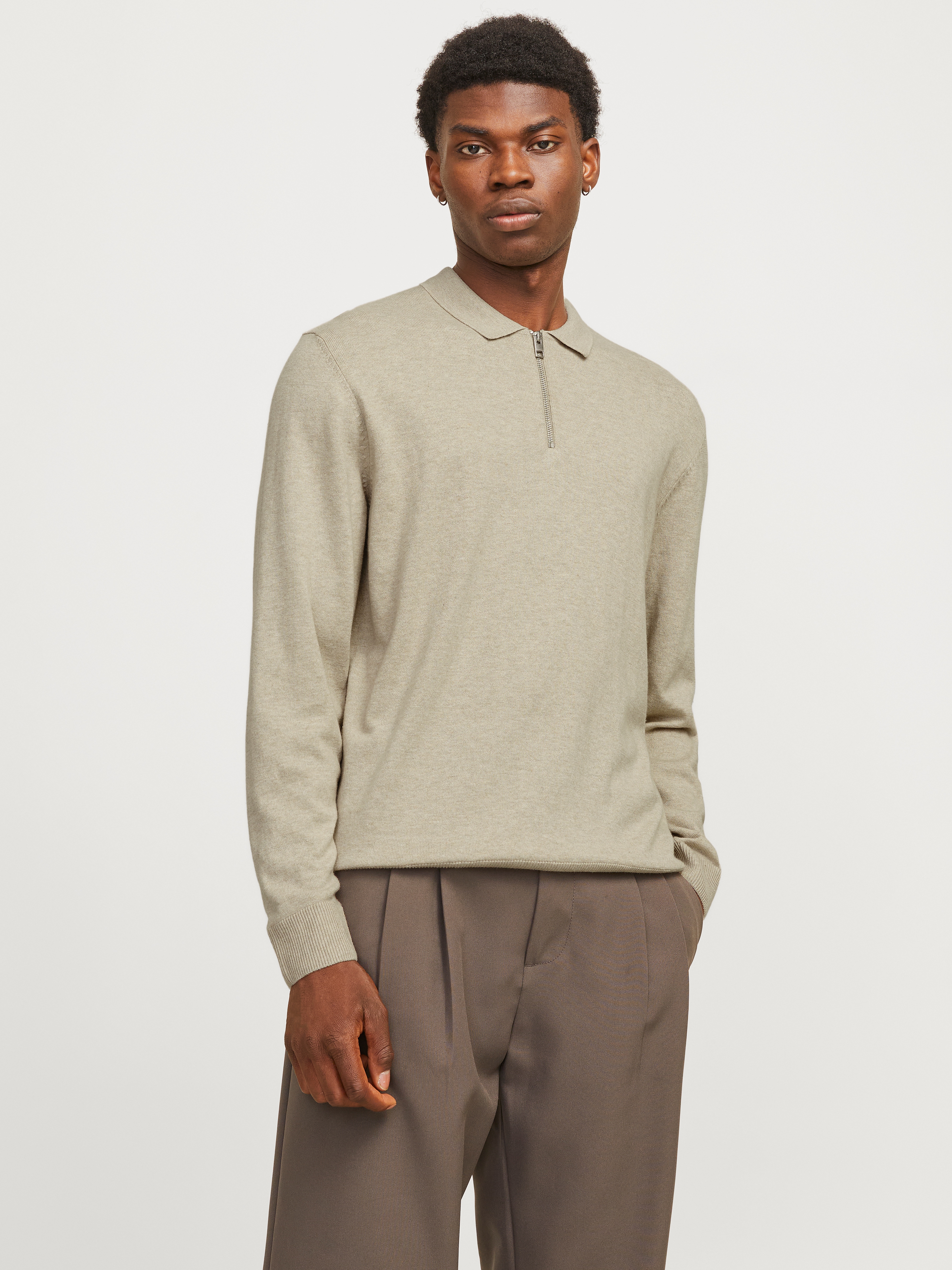 Jack & Jones Polokragenpullover "JJEEMIL KNIT POLO HALF ZIP LS NOOS", mit P günstig online kaufen