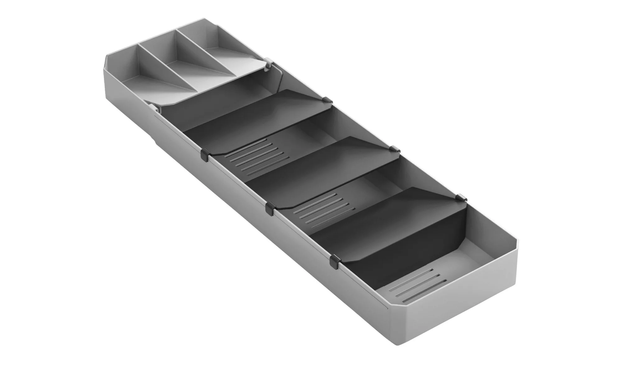 Besteck-Organizer  "Uni Fit" - grau - Kunststoff - 15 cm - 6 cm - Küchenzub günstig online kaufen