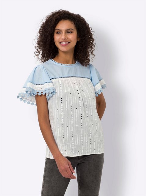 heine Klassische Bluse Kurzarm-Bluse günstig online kaufen