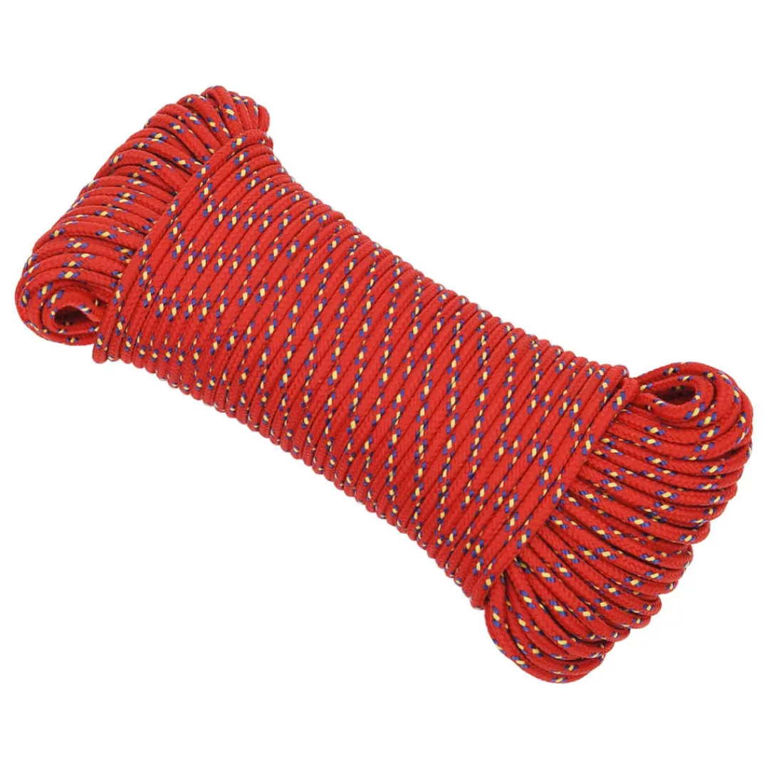 vidaXL Bootsseil Rot 4 mm 25 günstig online kaufen