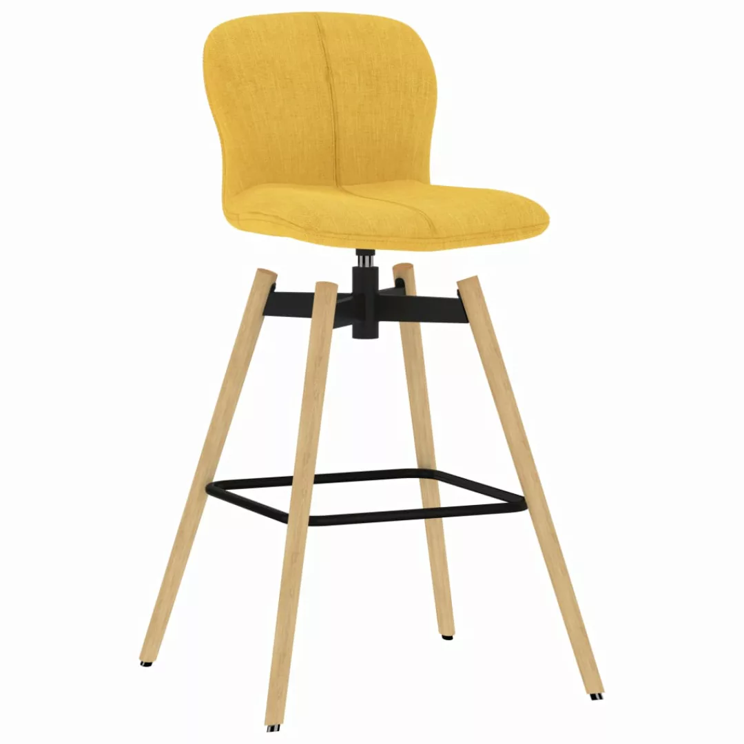 Drehbare Barstühle 2 Stk. Gelb Stoff günstig online kaufen