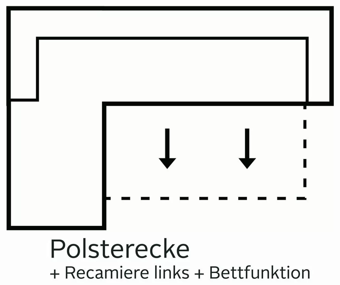 Home affaire Ecksofa "Ventura L-Form", wahlweise mit Bettfunktion und Bettf günstig online kaufen