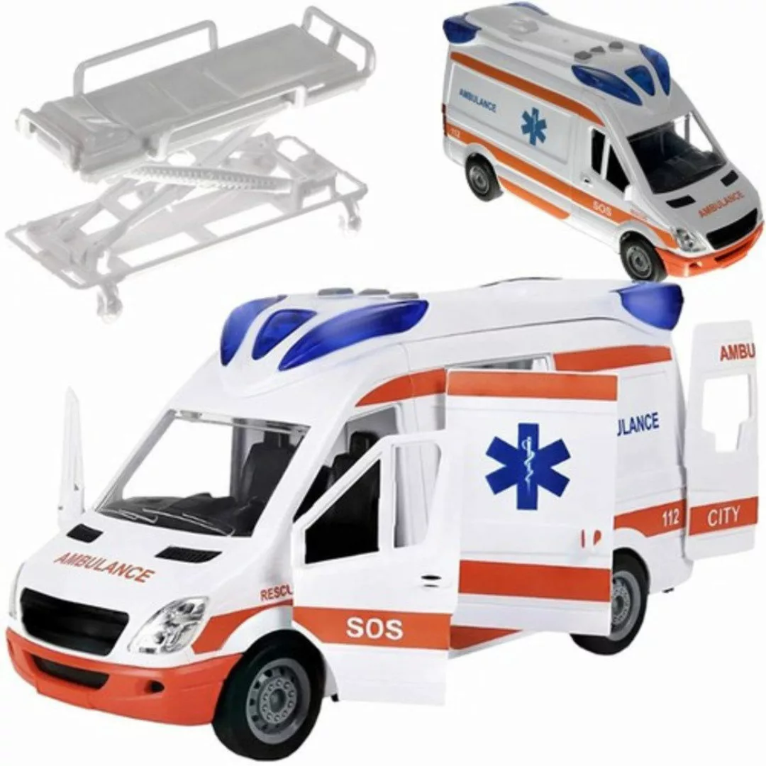 KRUZZEL Spielzeug-Krankenwagen Spielzeugauto mit Liege, (Set, günstig online kaufen