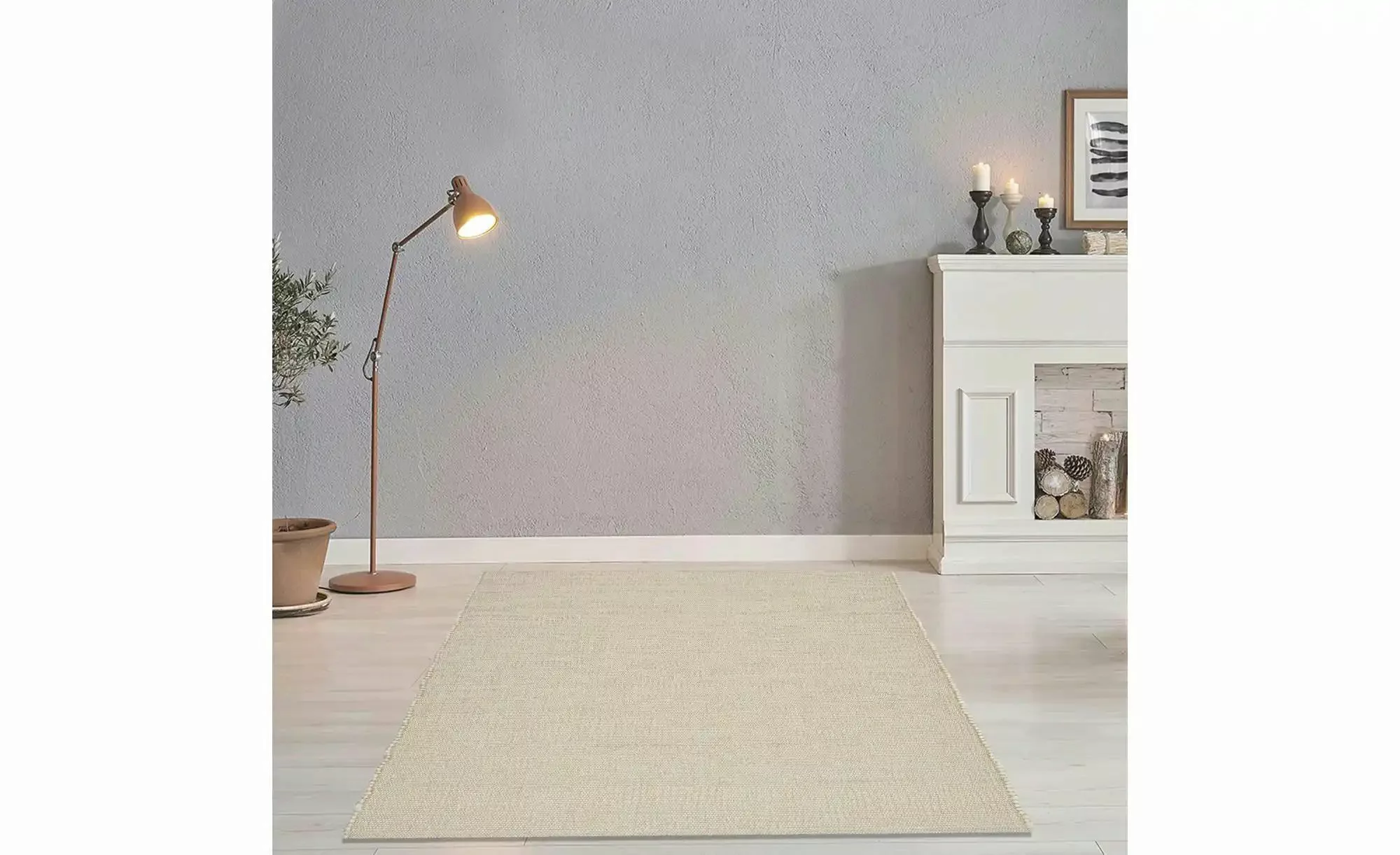 THEKO Webteppich  Alm Glück ¦ beige ¦ Wolle ¦ Maße (cm): B: 200 H: 1,2 Tepp günstig online kaufen