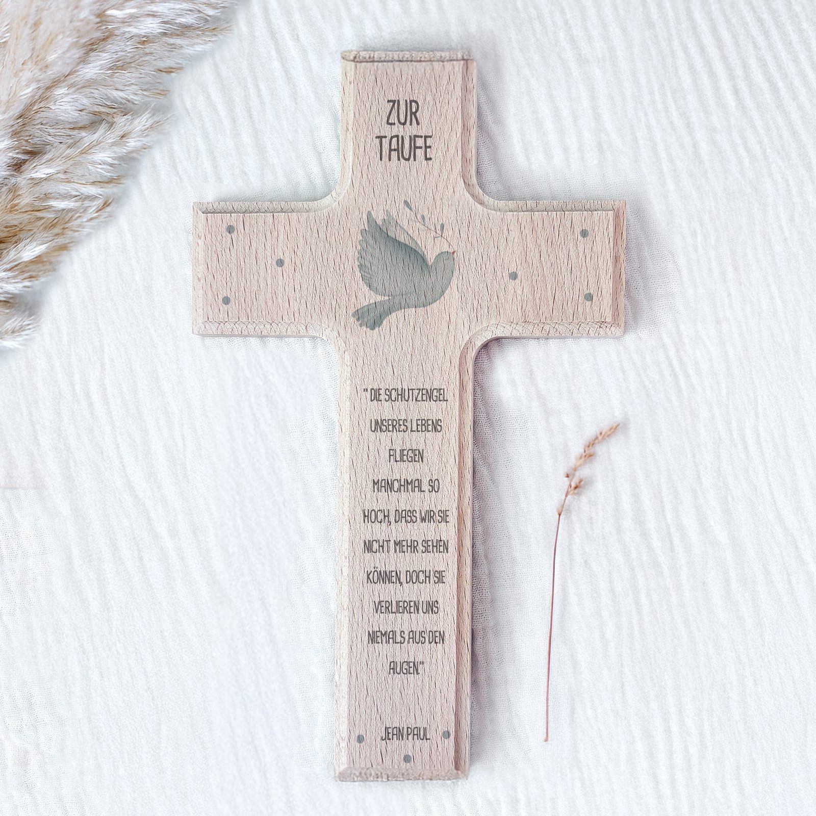 hellomini Wanddekoobjekt Taufkreuz Aquarell 15cm x günstig online kaufen