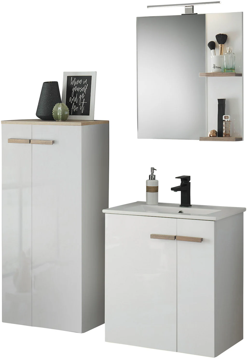 Places of Style Badmöbel-Set "SOLiD, Badmöbel-Set, Bad im modernen Design, günstig online kaufen