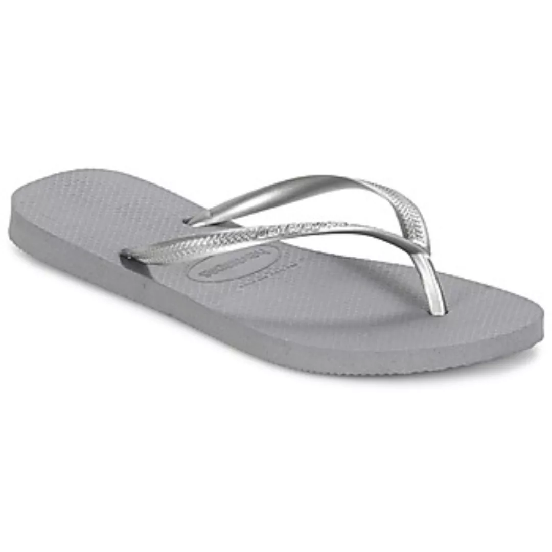 Havaianas – Schmale Zehenstegsandalen in Silber günstig online kaufen