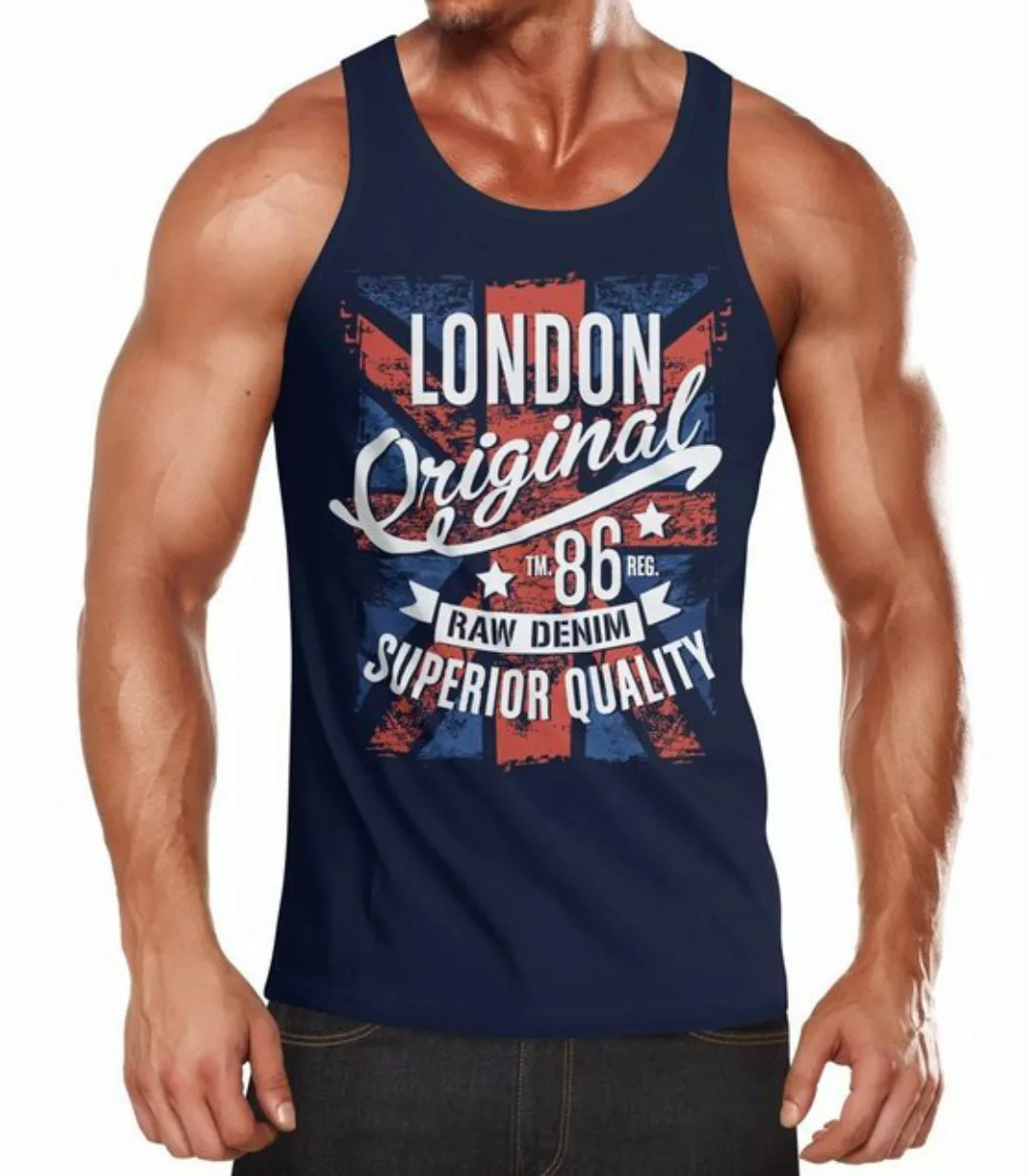 Neverless Tanktop Herren Tank-Top London Vintage England Großbritannien UK günstig online kaufen