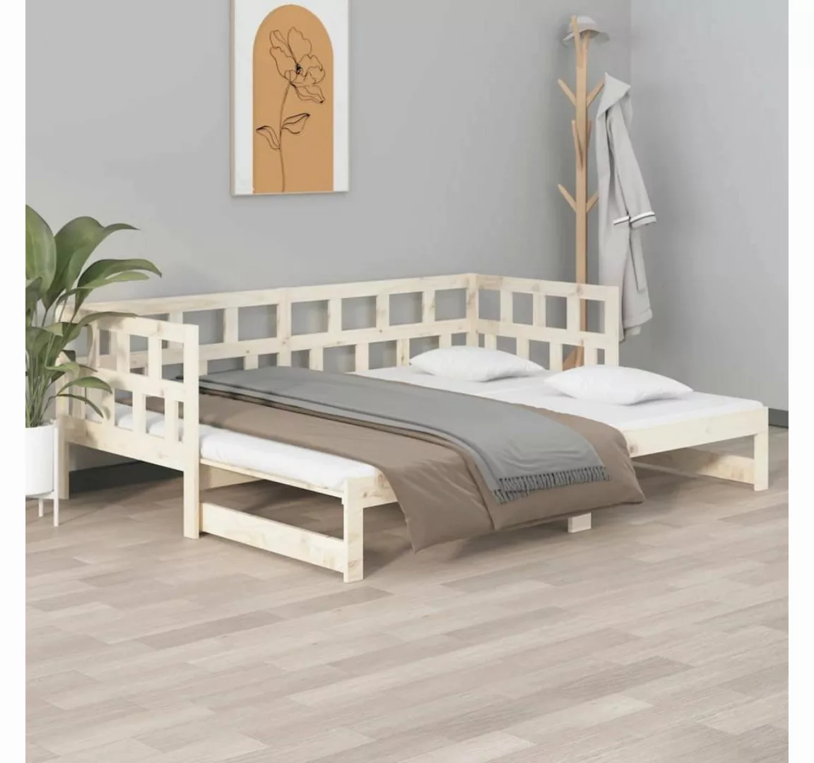 vidaXL Gästebett Tagesbett Gästebett Ausziehbar Massivholz Kiefer 2x90x200 günstig online kaufen