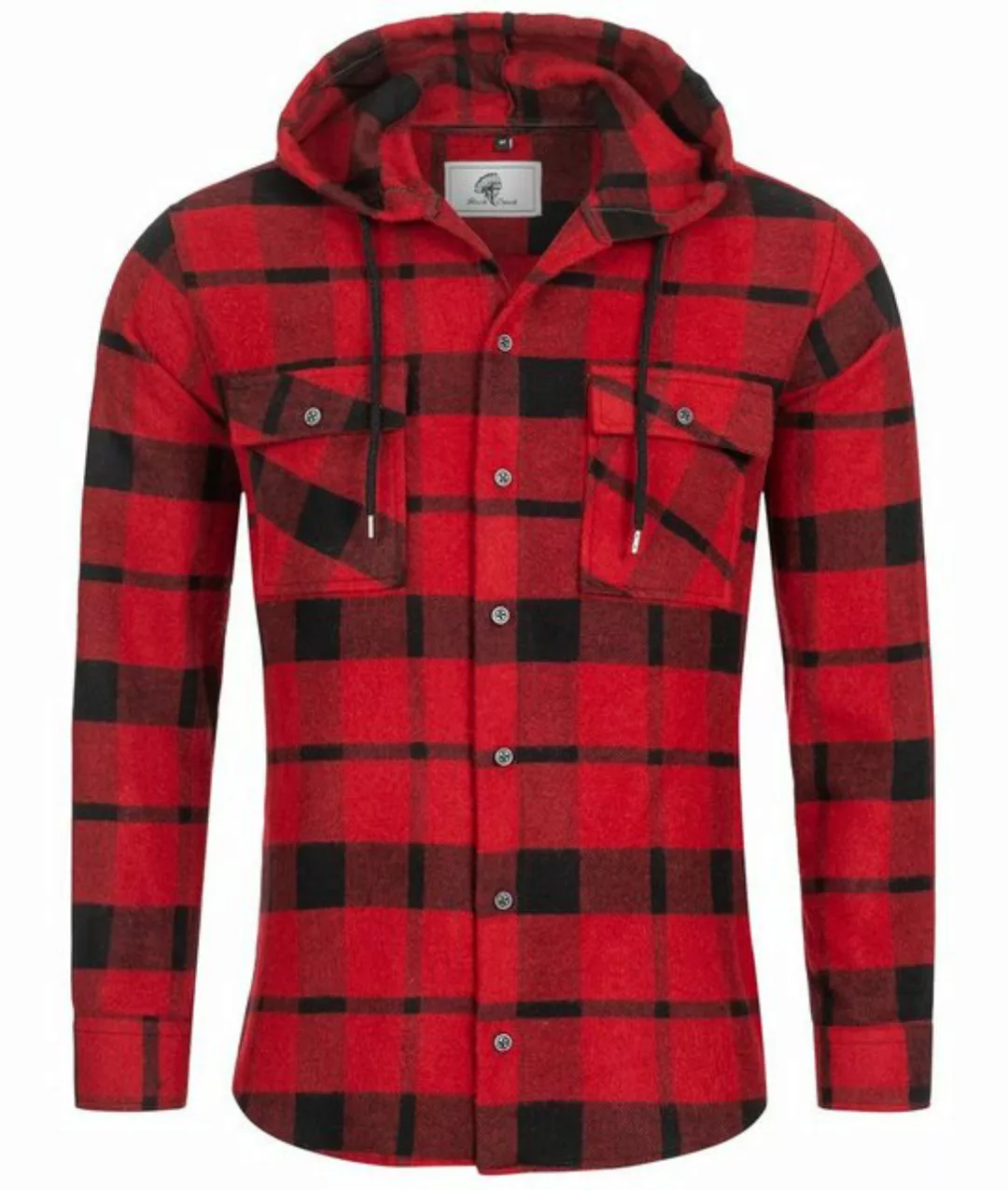 Rock Creek Flanellhemd Herren Hemd Flanellhemd mit Kapuze H-258 günstig online kaufen