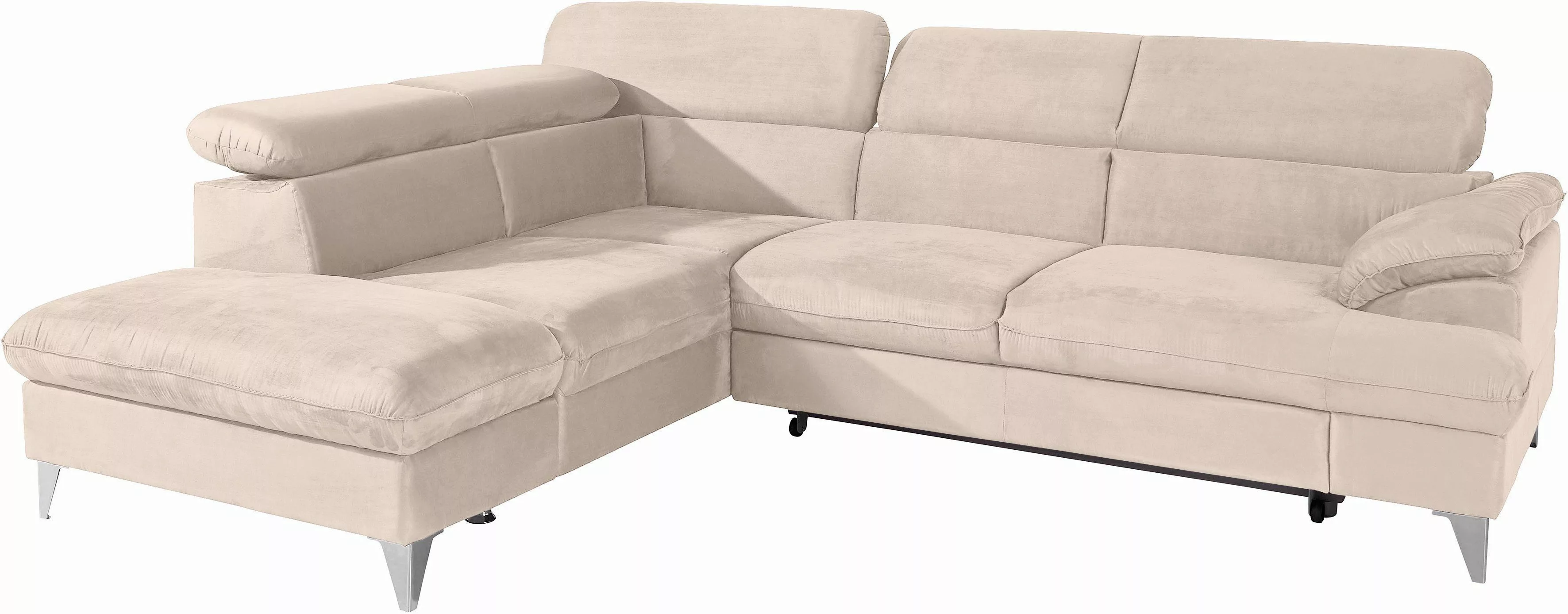 COTTA Polstergarnitur "Caluso", Set: bestehend aus Ecksofa, Hocker, Ecksofa günstig online kaufen