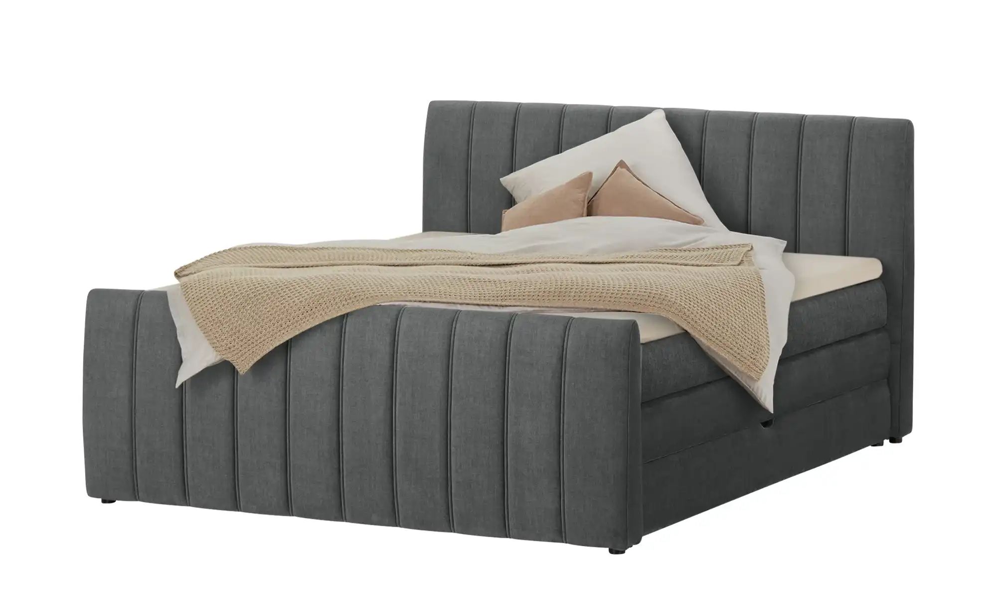 switch Boxspringbett mit Bettkasten Carina ¦ grau ¦ Maße (cm): B: 191 H: 11 günstig online kaufen