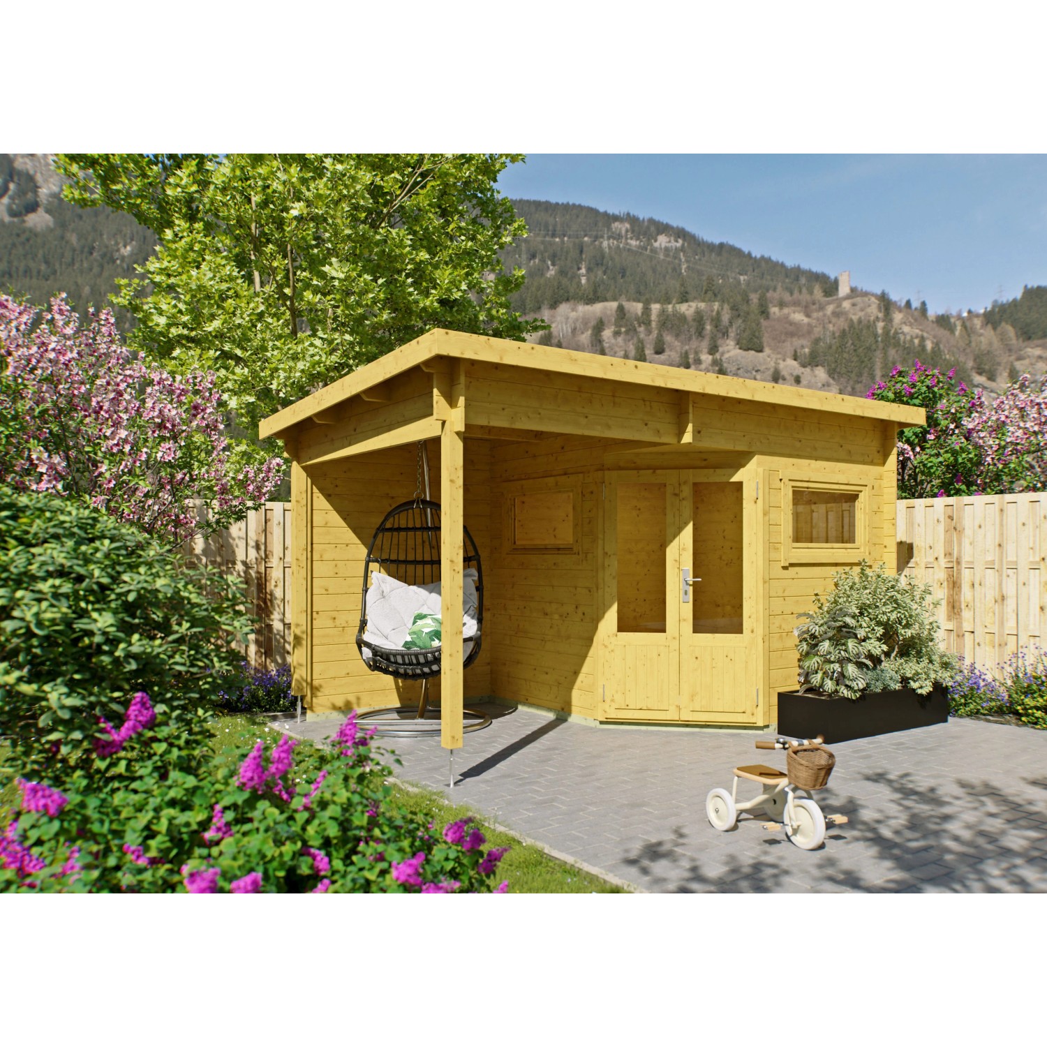Fjordholz 5-Eck Gartenhaus Modell Leva 2B Kiefer Imprägniert günstig online kaufen