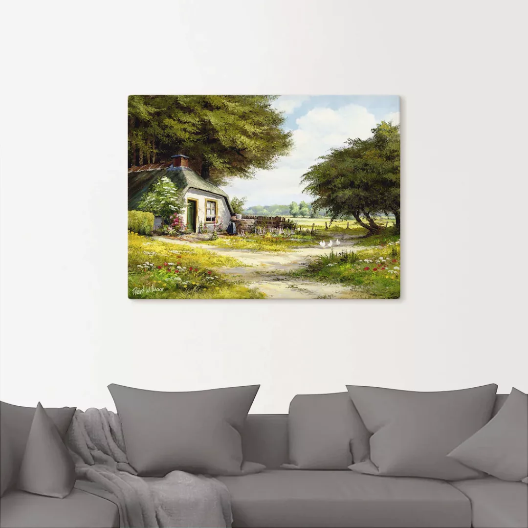 Artland Wandbild »Bauernhaus«, Garten, (1 St.), als Leinwandbild, Poster in günstig online kaufen