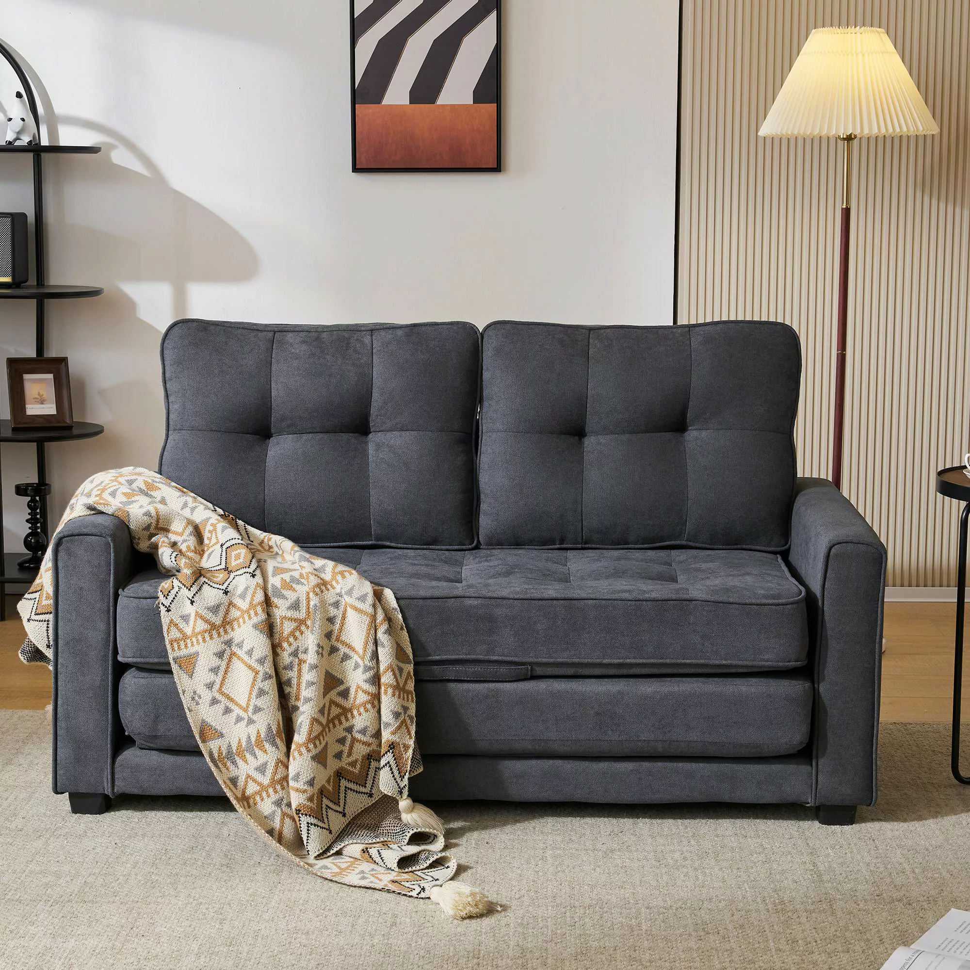 Klappbares Schlafsofa 2-Sitzer,modernes Design, abnehmbarer Bezug, mit dopp günstig online kaufen