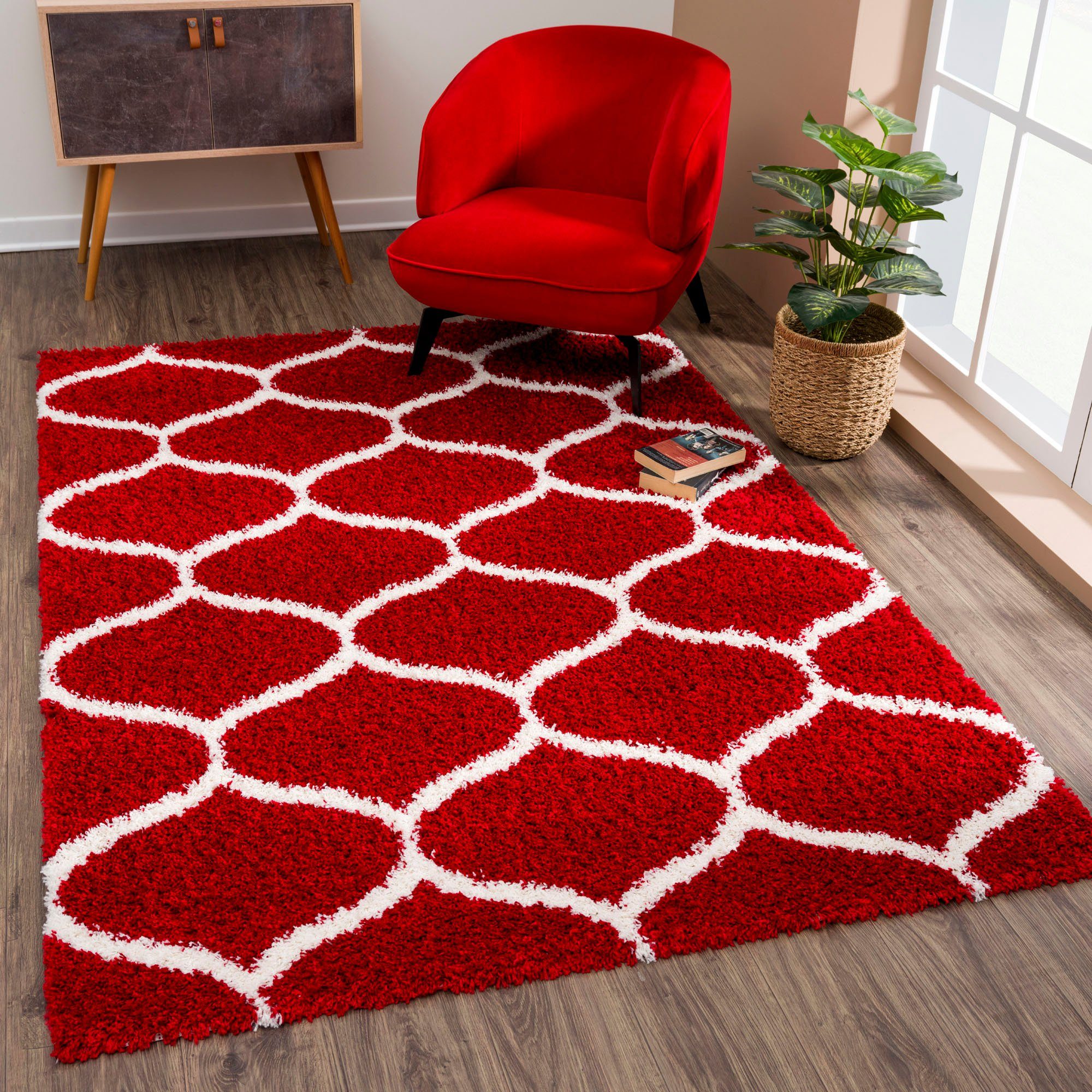 Sanat Hochflor-Teppich Madrid, rechteckig, Höhe: 30 günstig online kaufen