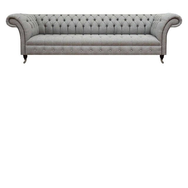 JVmoebel Chesterfield-Sofa Sofa Set Neu Grau Komplett Chesterfield Wohnzimm günstig online kaufen