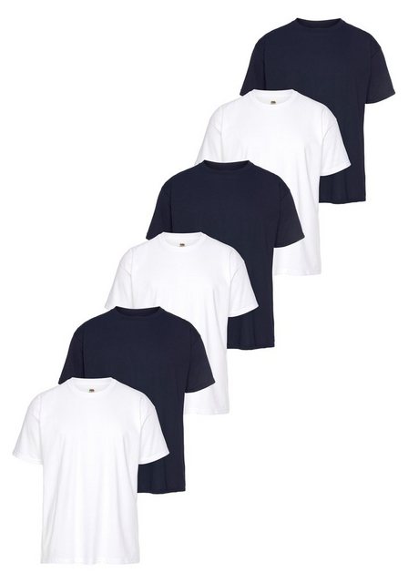 Fruit of the Loom T-Shirt (Packung, 6-tlg., 6er-Pack) mit Rundhalsausschnit günstig online kaufen