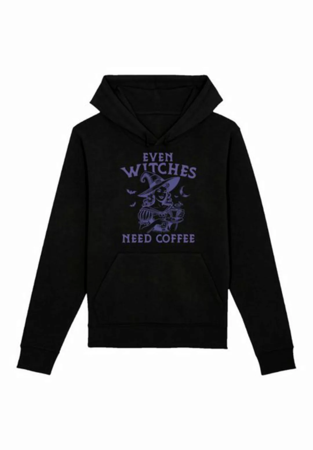 F4NT4STIC Kapuzenpullover Halloween Witch even witches need coffee Premium günstig online kaufen