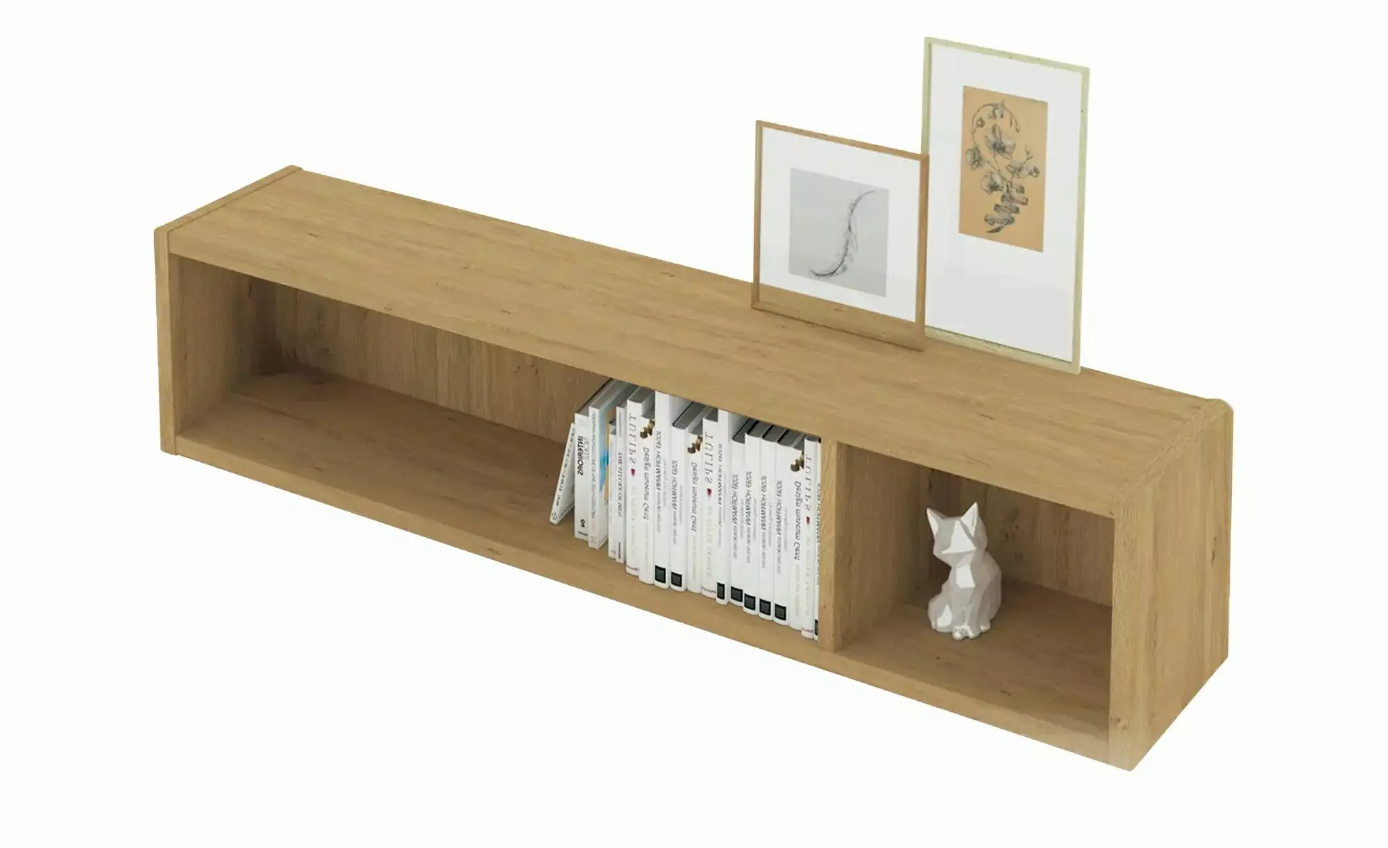 Hängeregal  Hygge Oak ¦ holzfarben ¦ Maße (cm): B: 130 H: 25 T: 25.0 Regale günstig online kaufen