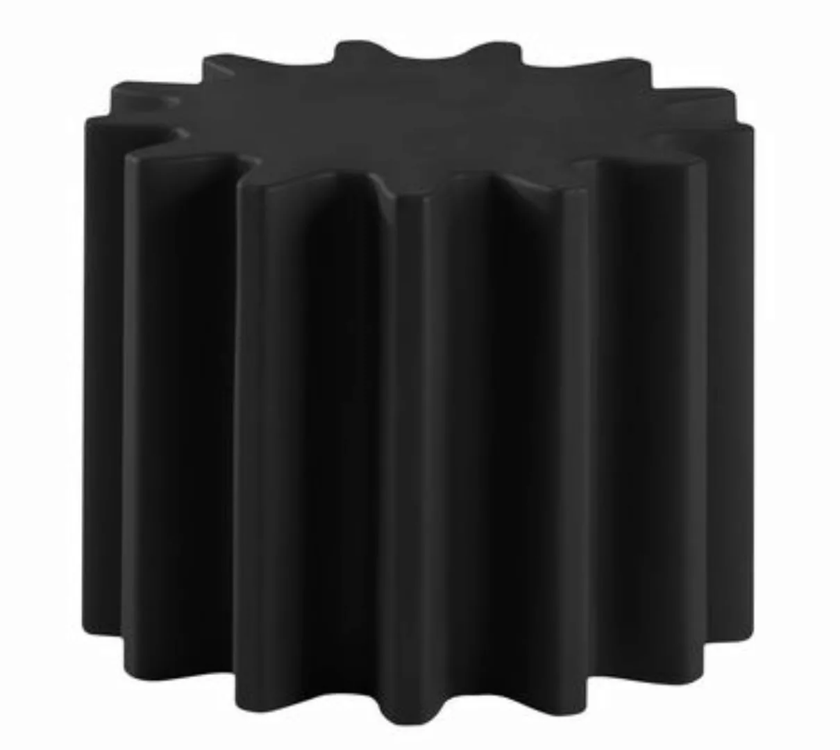 Couchtisch Gear plastikmaterial schwarz /Hocker - Slide - Schwarz günstig online kaufen