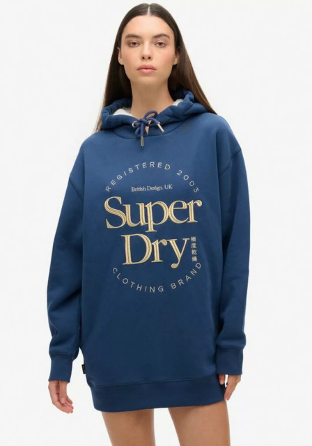 Superdry Jerseykleid "LUXE METALLIC LOGO HOOD DRESS" günstig online kaufen